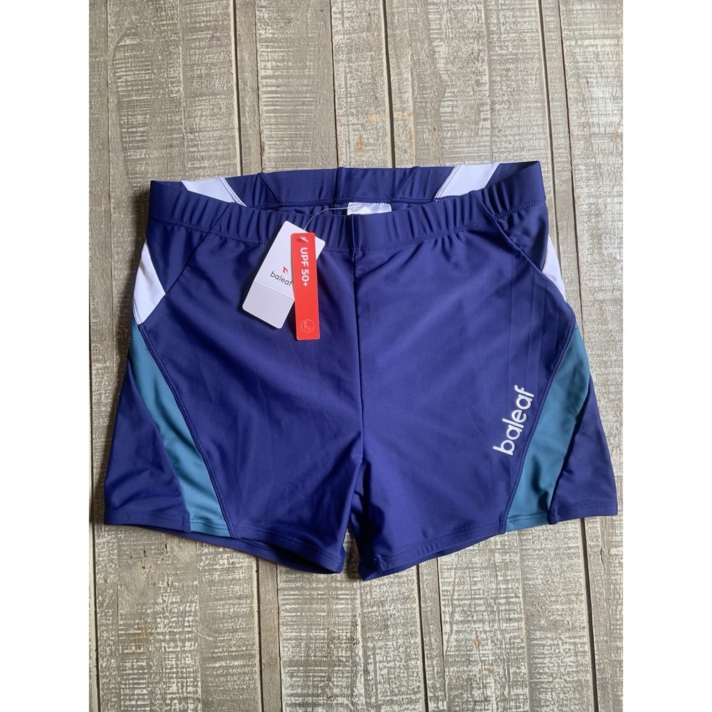 BALEAF Women's Athletic Running Shorts Blue Size Medium Drawstring Elastic NWT‎